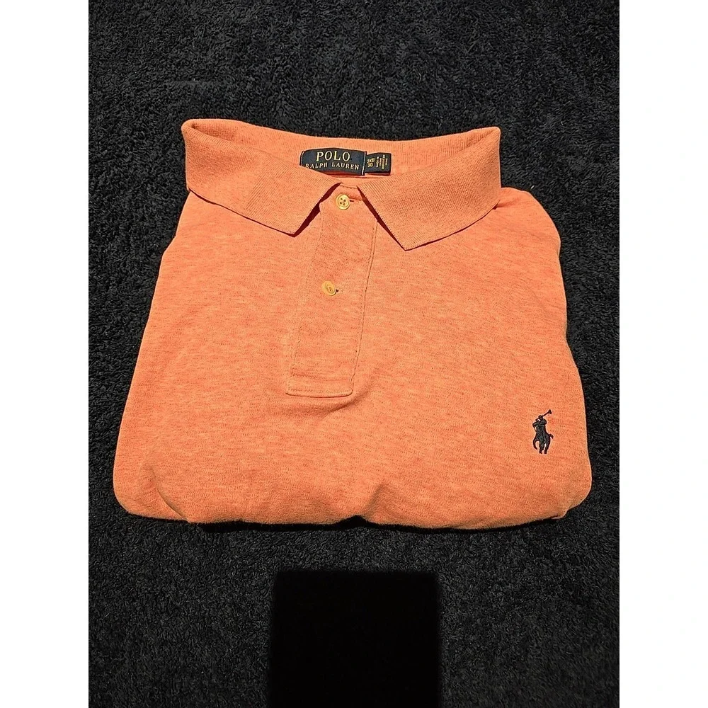 Polo Ralph Lauren Men's Polo Short Sleeve Coral/Salmon Cotton Golf Shirt, 3XB